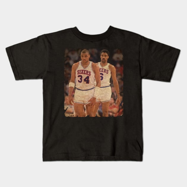 Charles Barkley and Julius Erving Kids T-Shirt by Wendyshopart